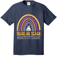 Substitute Teacher Rainbow Trick or teach Funny Halloween T-Shirt