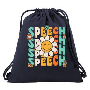 Speech Therapy Retro Speech Language Pathologist Therapist Drawstring Bag