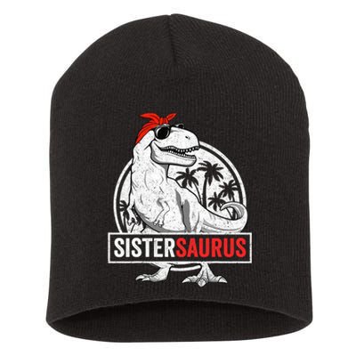 Sistersaurus T Rex Dinosaur Sister Saurus Family Matching Short Acrylic Beanie