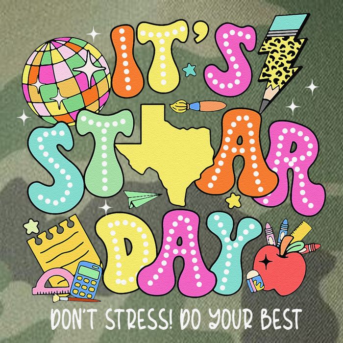 State Testing Retro ItS Staar Day DonT Stress Do Your Best Legacy Tie Dye Trucker Hat