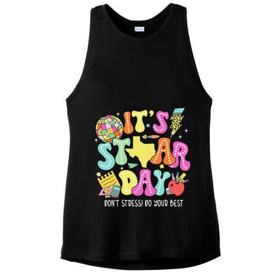 State Testing Retro ItS Staar Day DonT Stress Do Your Best Ladies PosiCharge Tri-Blend Wicking Tank