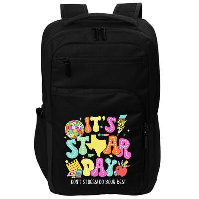 State Testing Retro ItS Staar Day DonT Stress Do Your Best Impact Tech Backpack