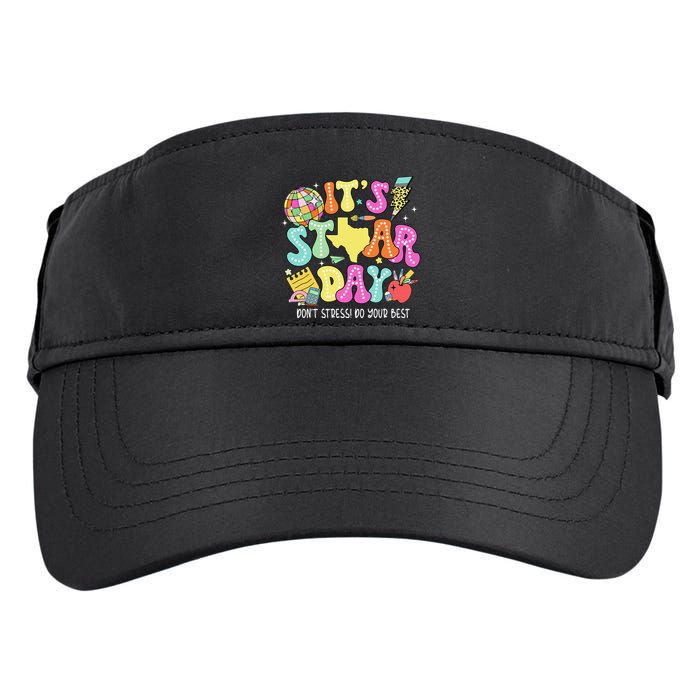 State Testing Retro ItS Staar Day DonT Stress Do Your Best Adult Drive Performance Visor