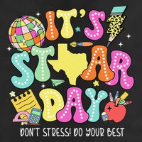 State Testing Retro ItS Staar Day DonT Stress Do Your Best Adult Drive Performance Visor
