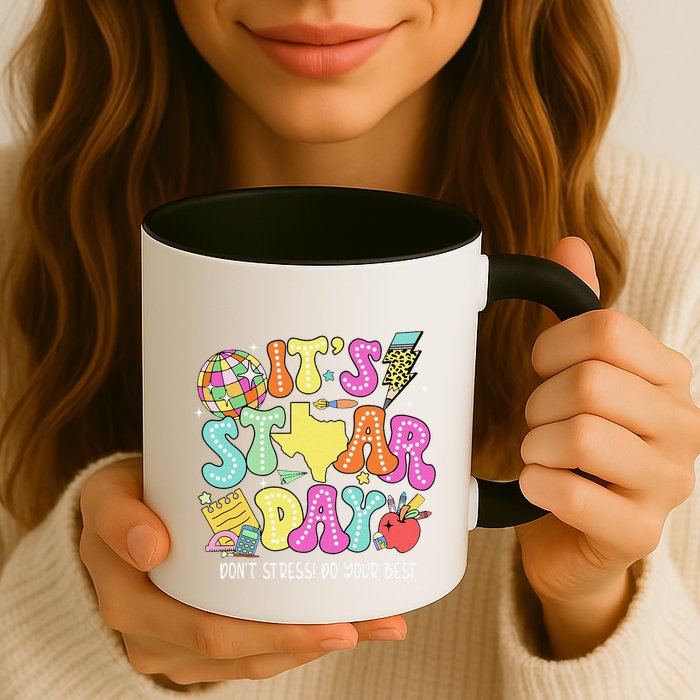 State Testing Retro ItS Staar Day DonT Stress Do Your Best Mug