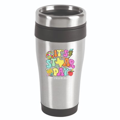 State Testing Retro ItS Staar Day DonT Stress Do Your Best 16oz Travel Tumbler