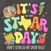State Testing Retro ItS Staar Day DonT Stress Do Your Best Vector Backpack