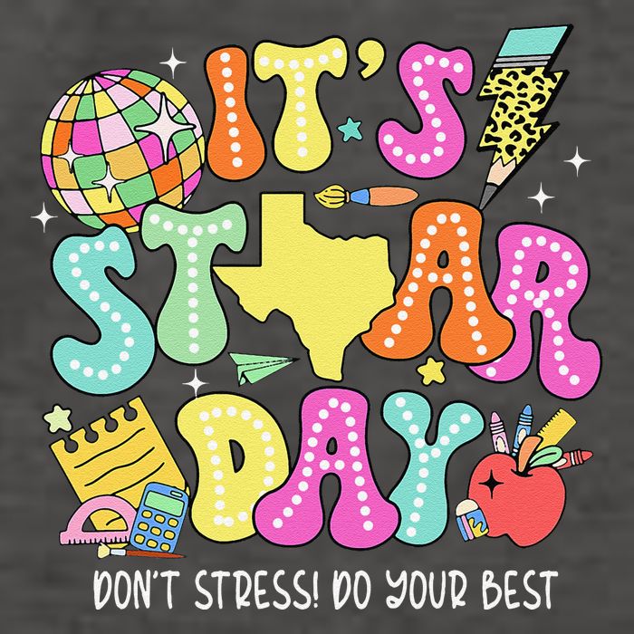 State Testing Retro ItS Staar Day DonT Stress Do Your Best Vector Backpack