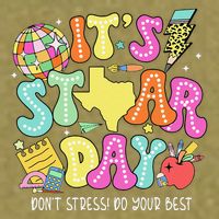 State Testing Retro ItS Staar Day DonT Stress Do Your Best Garment-Dyed Women's Muscle Tee