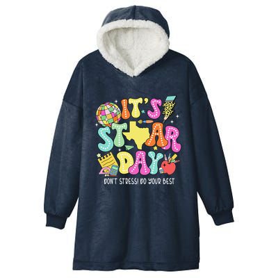 State Testing Retro ItS Staar Day DonT Stress Do Your Best Hooded Wearable Blanket