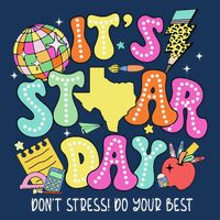 State Testing Retro ItS Staar Day DonT Stress Do Your Best Drawstring Bag