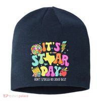 State Testing Retro ItS Staar Day DonT Stress Do Your Best Sustainable Beanie