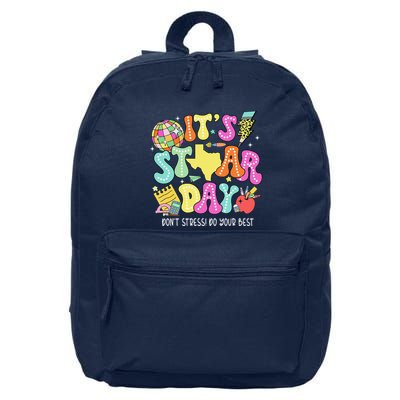 State Testing Retro ItS Staar Day DonT Stress Do Your Best 16 in Basic Backpack
