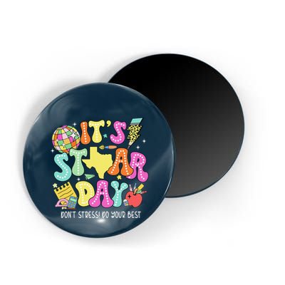 State Testing Retro ItS Staar Day DonT Stress Do Your Best Magnet