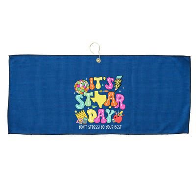 State Testing Retro ItS Staar Day DonT Stress Do Your Best Large Microfiber Waffle Golf Towel