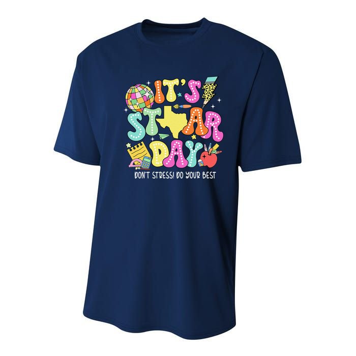 State Testing Retro ItS Staar Day DonT Stress Do Your Best Youth Performance Sprint T-Shirt