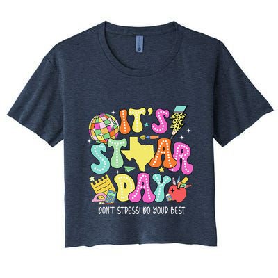 State Testing Retro ItS Staar Day DonT Stress Do Your Best Crop Top
