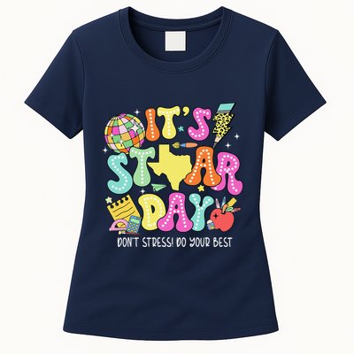 State Testing Retro ItS Staar Day DonT Stress Do Your Best Womens T-Shirt