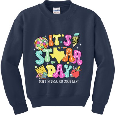State Testing Retro ItS Staar Day DonT Stress Do Your Best Kids Sweatshirt