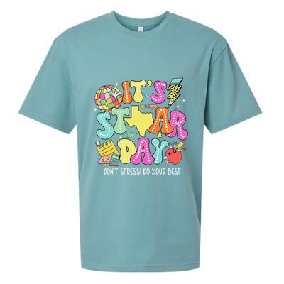 State Testing Retro ItS Staar Day DonT Stress Do Your Best Sueded Cloud Jersey T-Shirt
