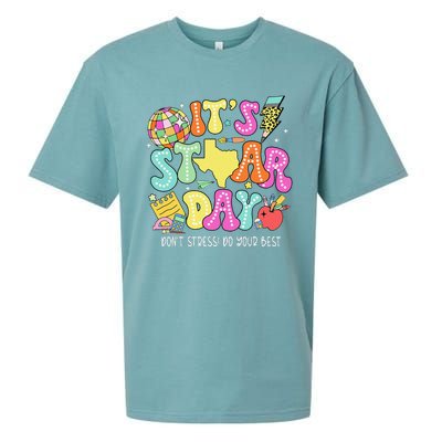 State Testing Retro ItS Staar Day DonT Stress Do Your Best Sueded Cloud Jersey T-Shirt