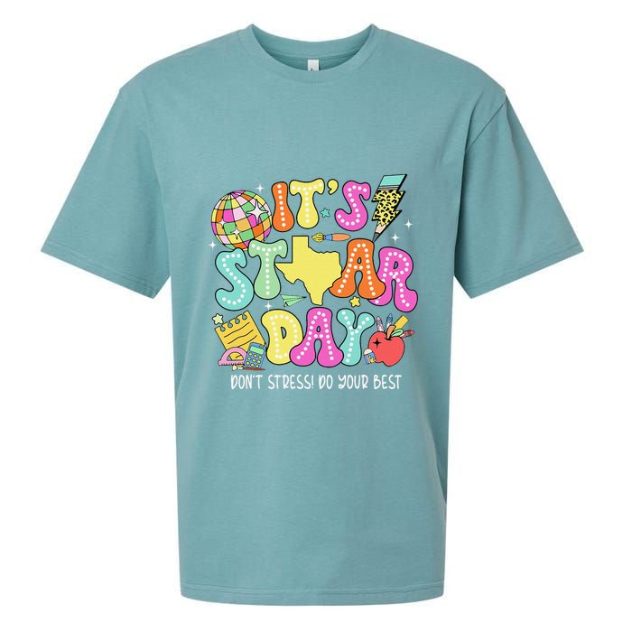 State Testing Retro ItS Staar Day DonT Stress Do Your Best Sueded Cloud Jersey T-Shirt