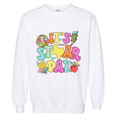 State Testing Retro ItS Staar Day DonT Stress Do Your Best Garment-Dyed Sweatshirt