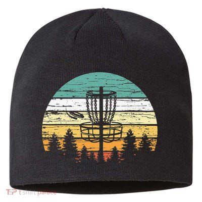 Stupid Trees Retro Sunset Frisbee Golf Vintage Disc Golf Sustainable Beanie