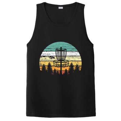 Stupid Trees Retro Sunset Frisbee Golf Vintage Disc Golf PosiCharge Competitor Tank