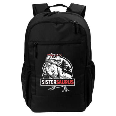 Sistersaurus T Rex Dinosaur Sister Saurus Family Matching Vneck Daily Commute Backpack