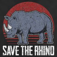 Save The Rhino funny animal lovers 7 Panel Mesh Trucker Snapback Hat