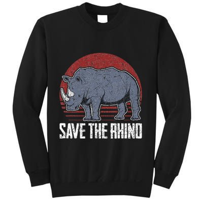 Save The Rhino funny animal lovers Sweatshirt