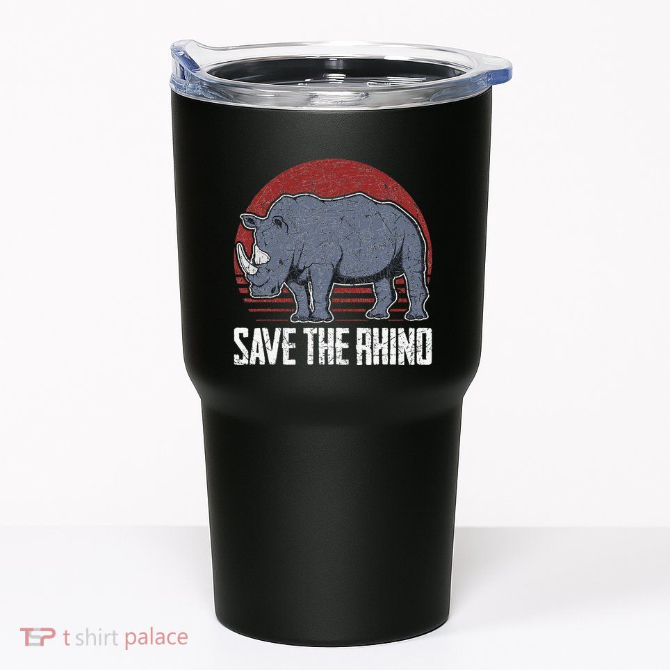 Save The Rhino funny animal lovers Tumbler
