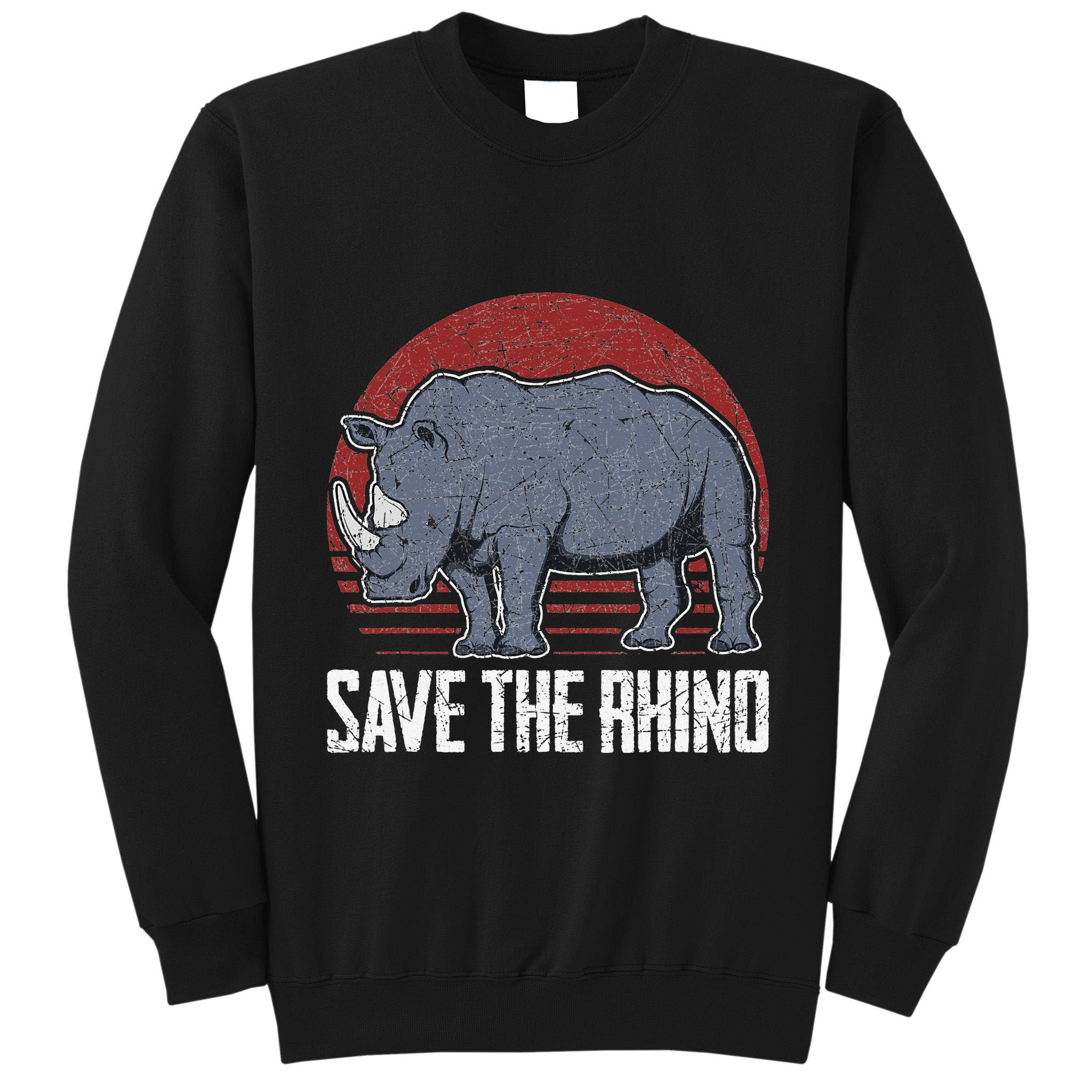 Save The Rhino funny animal lovers Tall Sweatshirt