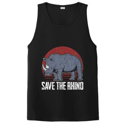 Save The Rhino funny animal lovers PosiCharge Competitor Tank
