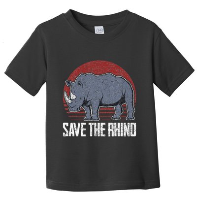 Save The Rhino funny animal lovers Toddler T-Shirt