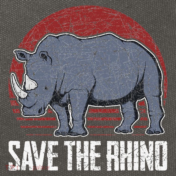 Save The Rhino funny animal lovers Cotton Canvas Backpack