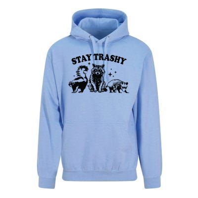 Stay Trashy Retro Funny Racoon Unisex Surf Hoodie