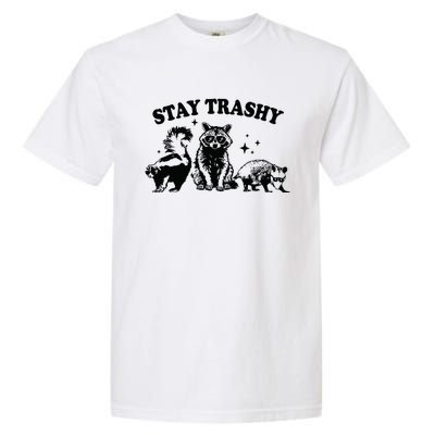 Stay Trashy Retro Funny Racoon Garment-Dyed Heavyweight T-Shirt