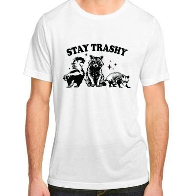 Stay Trashy Retro Funny Racoon Adult ChromaSoft Performance T-Shirt