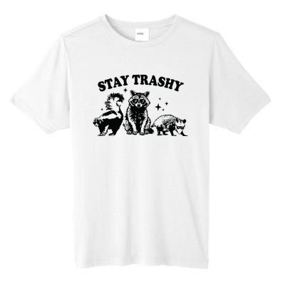 Stay Trashy Retro Funny Racoon Tall Fusion ChromaSoft Performance T-Shirt