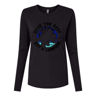 Save The Reef Eat A Lionfish Ozean Freediving Scuba Diving Gift Womens Cotton Relaxed Long Sleeve T-Shirt