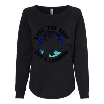 Save The Reef Eat A Lionfish Ozean Freediving Scuba Diving Gift Womens California Wash Sweatshirt