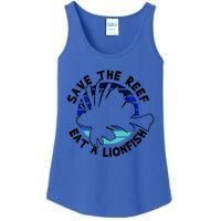 Save The Reef Eat A Lionfish Ozean Freediving Scuba Diving Gift Ladies Essential Tank