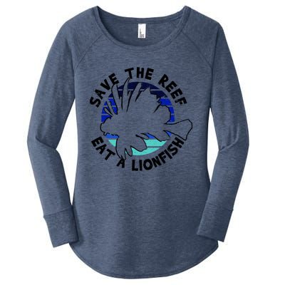 Save The Reef Eat A Lionfish Ozean Freediving Scuba Diving Gift Women's Perfect Tri Tunic Long Sleeve Shirt