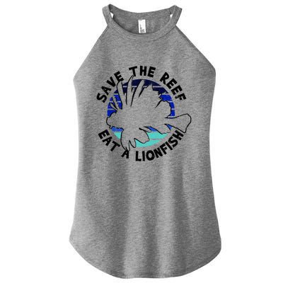 Save The Reef Eat A Lionfish Ozean Freediving Scuba Diving Gift Women’s Perfect Tri Rocker Tank