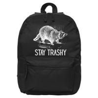 Stay Trashy Raccoon Funny Meme 16 in Basic Backpack