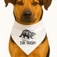 Stay Trashy Raccoon Funny Meme USA-Made Doggie Bandana