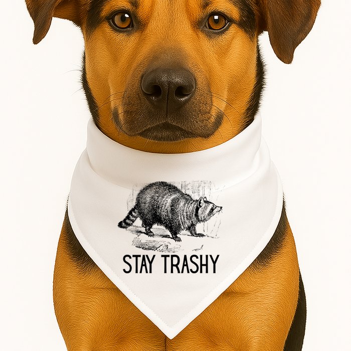 Stay Trashy Raccoon Funny Meme USA-Made Doggie Bandana
