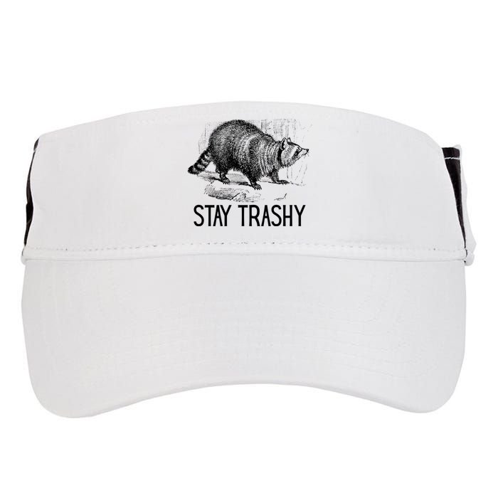 Stay Trashy Raccoon Funny Meme Adult Drive Performance Visor